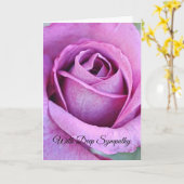 花の信仰パープルバラ同情カード カード (黄色い花)