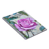花の信仰パープルバラ祈りの言葉ジャーナル ノートブック (右側)