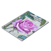 花の信仰パープルバラ祈りの言葉ジャーナル ノートブック (左側)