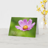 花の信仰ピンク花と聖なる書物、 経典カード カード (黄色い花)