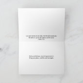 花の信仰ピンク花の同情カード カード (内部)