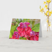 花の信仰ピンク花友情カード カード (黄色い花)