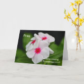 花の信仰ペリウィンクル祈りの言葉カード カード (黄色い花)