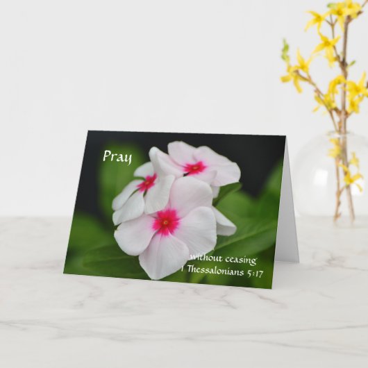 花の信仰ペリウィンクル祈りの言葉カード カード (黄色い花)