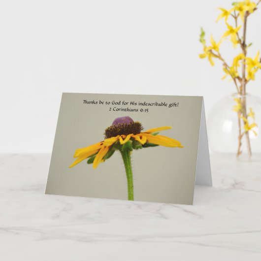 花の信仰ワイルドフラワーサンキューカード カード (黄色い花)