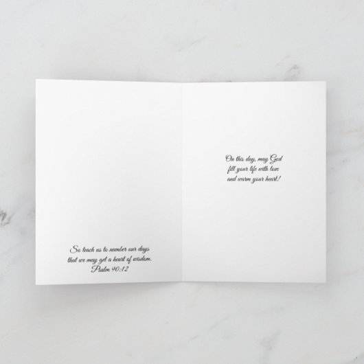 花の信仰誕生日恵みバラカード カード (内部)