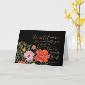 花の信頼-恐れないで下さい、なぜなら私はあなたとあります カード (黄色い花)