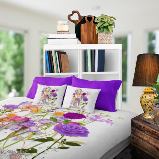 花の個人用設定ハート フリースブランケット