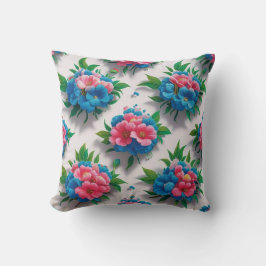 花の優雅さ:シックな花の柄 クッション
