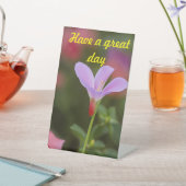 花の優雅さ：水彩ペデスタルサインデザイン 台座サイン (インサイチュ)