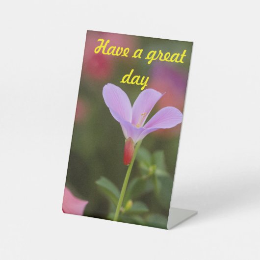 花の優雅さ：水彩ペデスタルサインデザイン 台座サイン (正面)