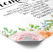 花の優雅さ 花の結婚 記念看板 ポスター (角)