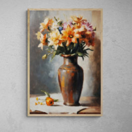 花の優雅さ:花瓶絵画の ポスター
