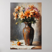 花の優雅さ：花瓶絵画の ポスター (正面)