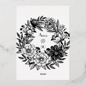 花の優雅パーティメニュー 箔シーズンカード (裏面)