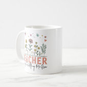 花の先生へ、成長を支えてくれてありがとう コーヒーマグカップ (正面左)
