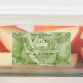 花の光 赤茶 ブラウン 緑 商品ラベル ロゴ ラベル (貼付)