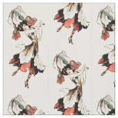 花の児童のアイリス花の妖精パターン ファブリック (クローズアップ)