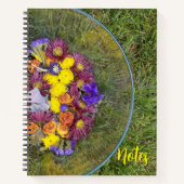 花の入ったノート ノートブック (正面)