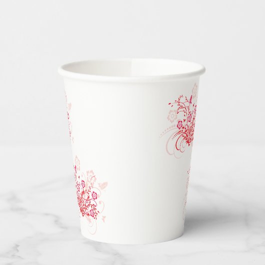 花の入れ墨 – 紙コップ (左)