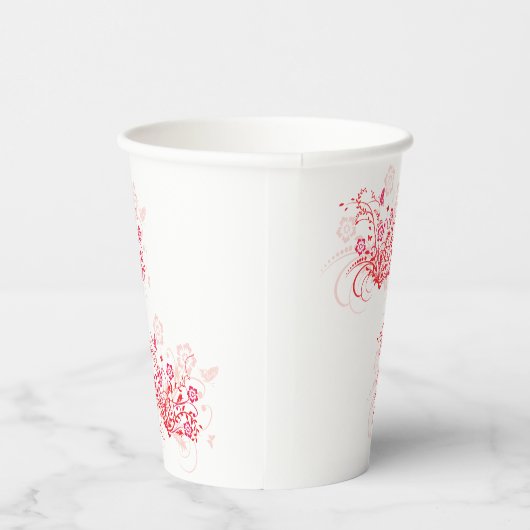 花の入れ墨 – 紙コップ (右)