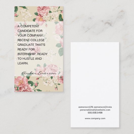 花の内装 名刺 (正面/裏面)