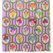 花の円 シャワーカーテン (正面)