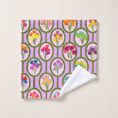 花の円 バスタオルセット (ウォッシュタオル)