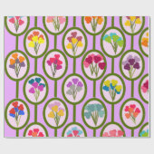 花の円 ラッピングペーパー (フラット)