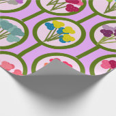 花の円 ラッピングペーパー (角)