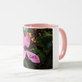 花の写真と複合マ実在グ マグカップ (正面右)