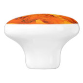 花の写真のオレンジ庭ユリ セラミックノブ (側面)