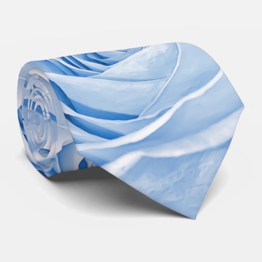 花の写真の可憐な淡いブルーはPic上がりました ネクタイ (ロール)