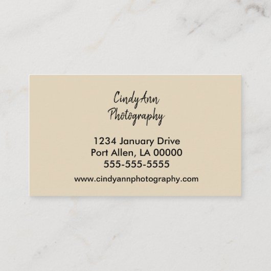 花の写真の名刺 名刺 (裏面)