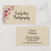 花の写真の名刺 名刺 (正面/裏面)