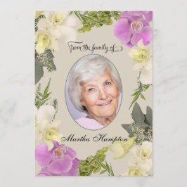 花の写真の悔やみや弔慰は蘭との感謝していしています サンキューカード