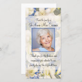 花の写真の悔やみや弔慰は蘭との感謝していしています サンキューカード (正面/裏面)