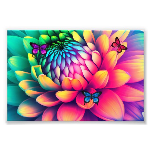 花の写真の拡大 フォトプリント            (正面)