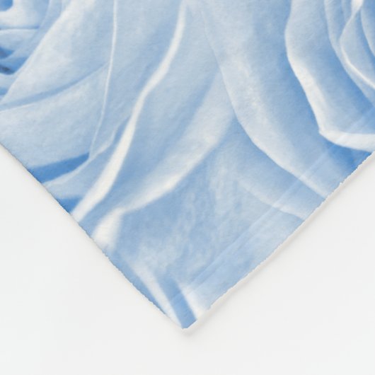 花の写真の淡いブルーのばら色の壁紙パターン フリースブランケット (角)