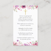 花の写真の葬儀追悼祈りカード 名刺 (裏面)