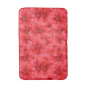 花の写真の赤い庭ユリの雨滴 バスマット (正面縦)