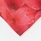 花の写真の赤い庭ユリ フリースブランケット (角)