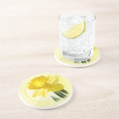 花の写真イエローダフォディル自然ピック コースター (側面)