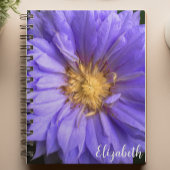 花の写真エレガントパープルフラワーカスタム ノートブック