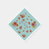 花の写真カラフルユリかわいらしフローラ スタンダードカクテルナプキン (角)