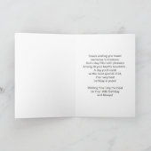 花の写真パーソナライズされた70誕生日 カード (内部)