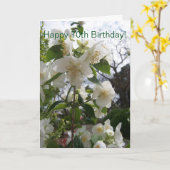 花の写真パーソナライズされた70誕生日 カード (黄色い花)