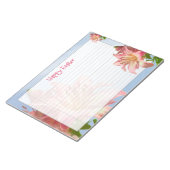 花の写真ピンクイースターリリーハッピーイースター ノートパッド (アングル)