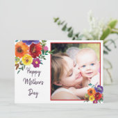 花の写真フレーム 母の日のカード シーズンカード (スタンド正面)