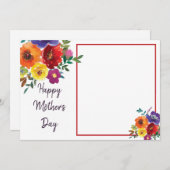花の写真フレーム 母の日カード シーズンカード (正面/裏面)